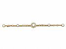 0.38  ct Diamond, Pearl and 15 ct Yellow Gold Bar Brooch - Antique Victorian