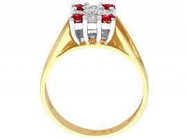 Gold Ruby and Diamond Dress Ring