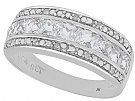 1.62 ct White Topaz and 0.10 ct Diamond 9 ct White Gold Ring - Contemporary