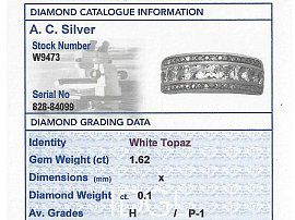 White Topaz and Diamond Ring Card