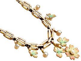 Victorian Floral Necklace for Sale