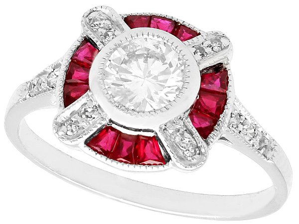 1940s Ruby and Diamond Ring