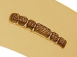 Vintage Gold Wedding Ring Hallmark