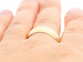 Vintage Gold Wedding Ring Wearing Finger