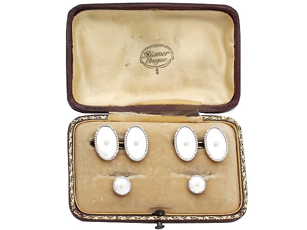 Mother of Pearl Cufflinks & Studs