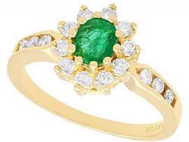Vintage Emerald Ring Yellow Gold