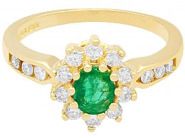 Vintage Yellow Gold Emerald Ring 