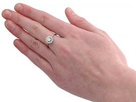 Wearing 1940s Diamond Cluster Ring